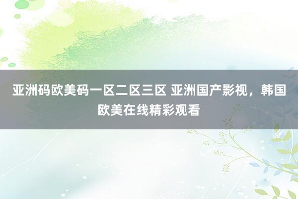 亚洲码欧美码一区二区三区 亚洲国产影视，韩国欧美在线精彩观看