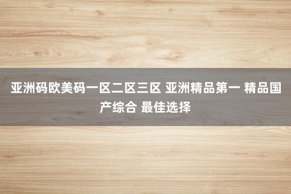 亚洲码欧美码一区二区三区 亚洲精品第一 精品国产综合 最佳选择
