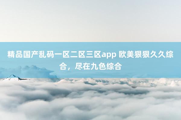 精品国产乱码一区二区三区app 欧美狠狠久久综合，尽在九色综合