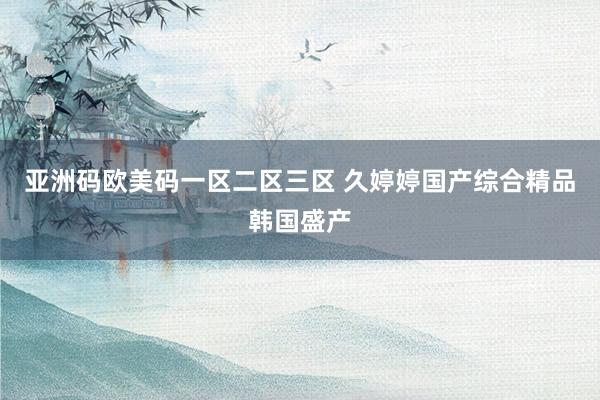 亚洲码欧美码一区二区三区 久婷婷国产综合精品韩国盛产