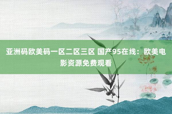 亚洲码欧美码一区二区三区 国产95在线：欧美电影资源免费观看