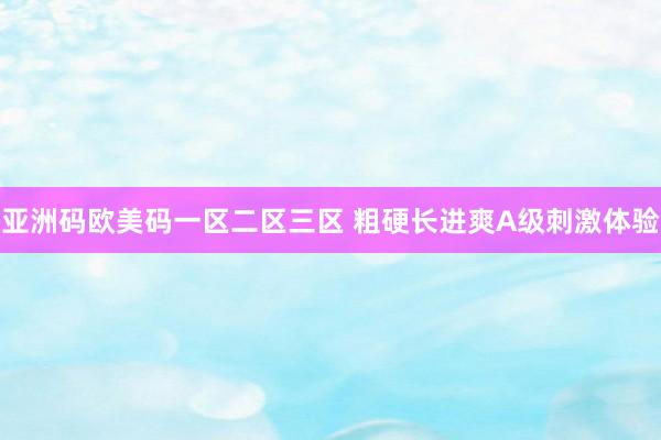 亚洲码欧美码一区二区三区 粗硬长进爽A级刺激体验