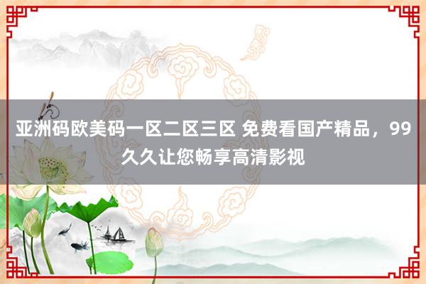 亚洲码欧美码一区二区三区 免费看国产精品，99久久让您畅享高清影视