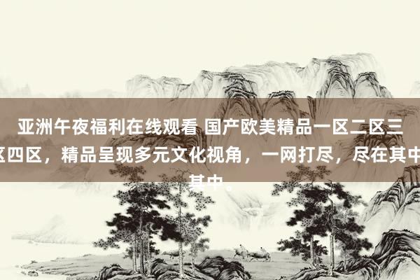 亚洲午夜福利在线观看 国产欧美精品一区二区三区四区，精品呈现多元文化视角，一网打尽，尽在其中。