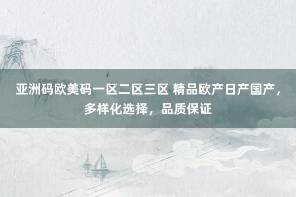 亚洲码欧美码一区二区三区 精品欧产日产国产，多样化选择，品质保证
