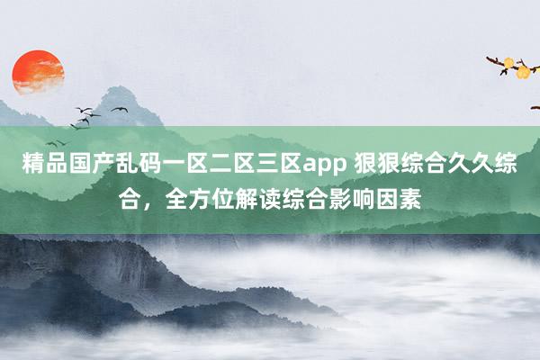 精品国产乱码一区二区三区app 狠狠综合久久综合，全方位解读综合影响因素